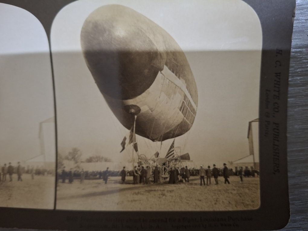 Rara foto estereoscopica zeppelin