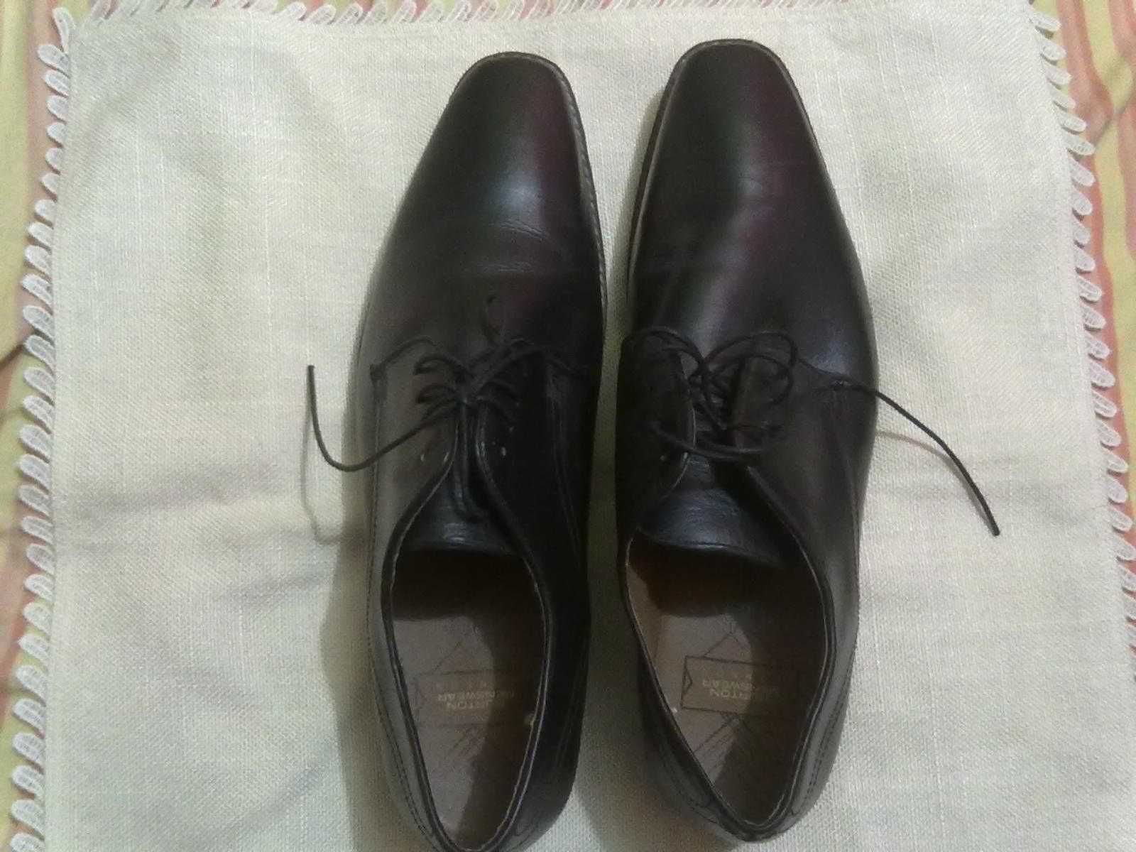 Туфли  кожаные Burton на шнурках размер 45( Англия)