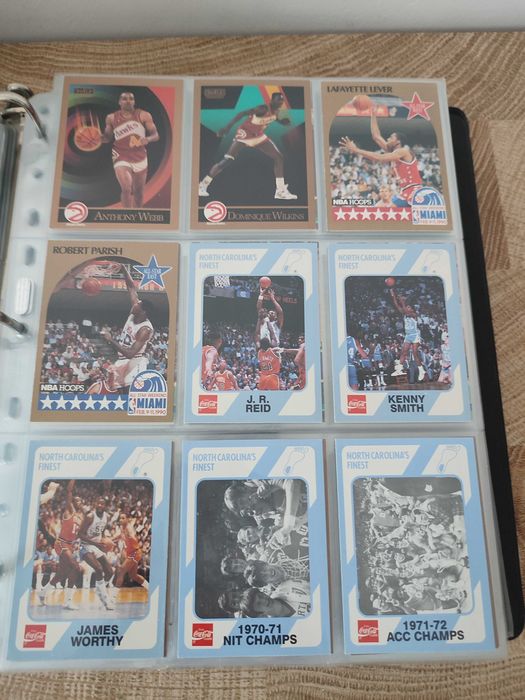 Karty koszykarskie NBA 117szt retro stan bdb