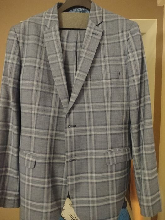 Garnitur w kratę na 180 cm