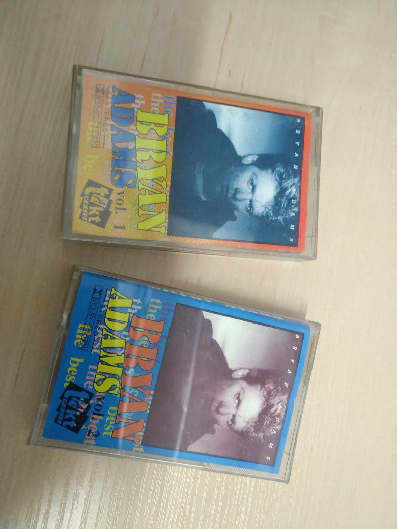 Dwie kasety magnetofonowe Bryan Adams The Best vol. 1 & 2