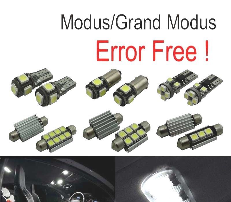 KIT COMPLETO 12 LAMPADAS LED INTERIOR PARA RENAULT MODUS GRAND MODUS 04-13