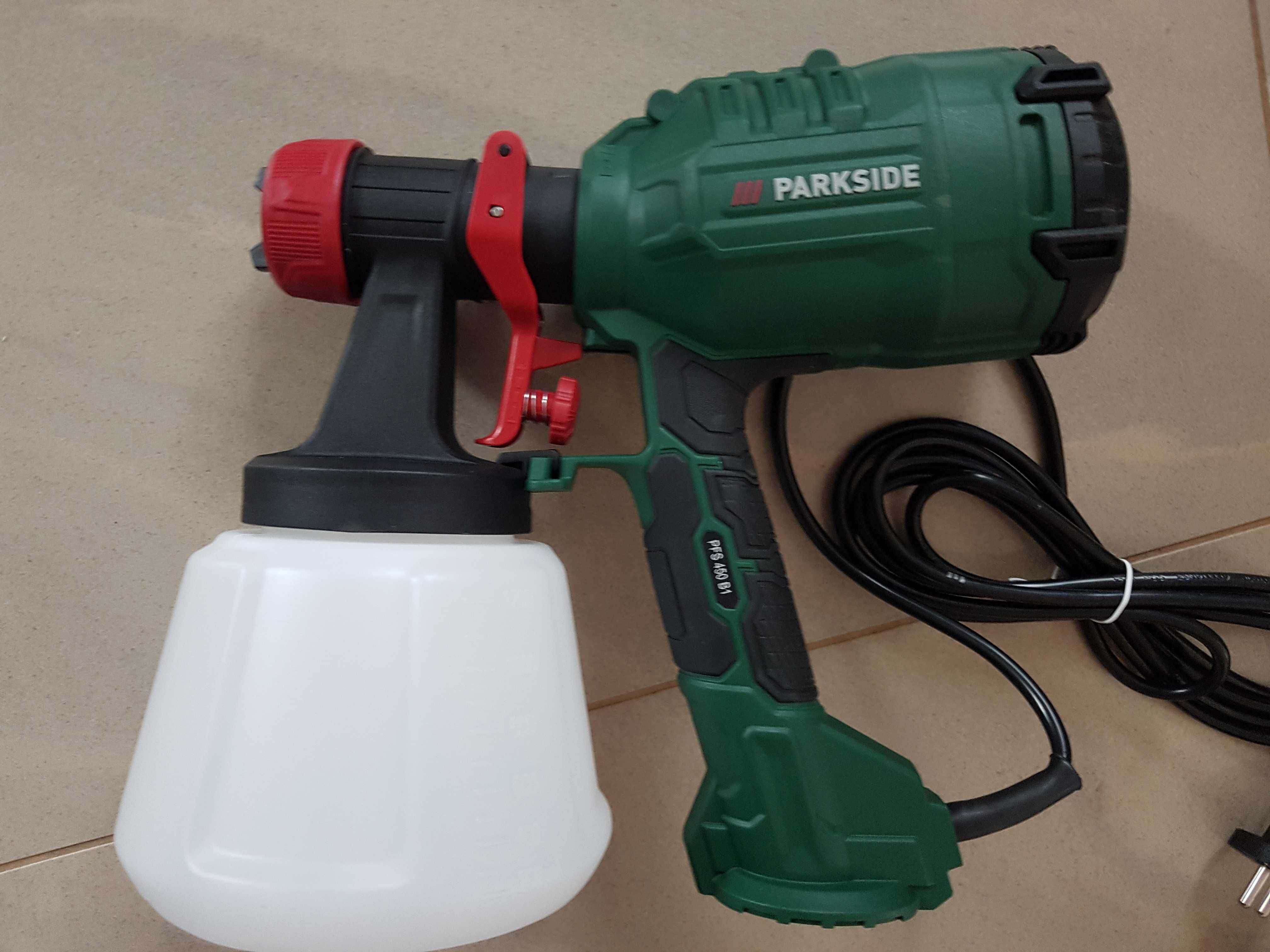 Pistolet natryskowy do malowania 450W Parkside nie użyty
