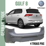Para-choque traseiro para Volkswagen Golf 8 Sedan - 4 furos PDC