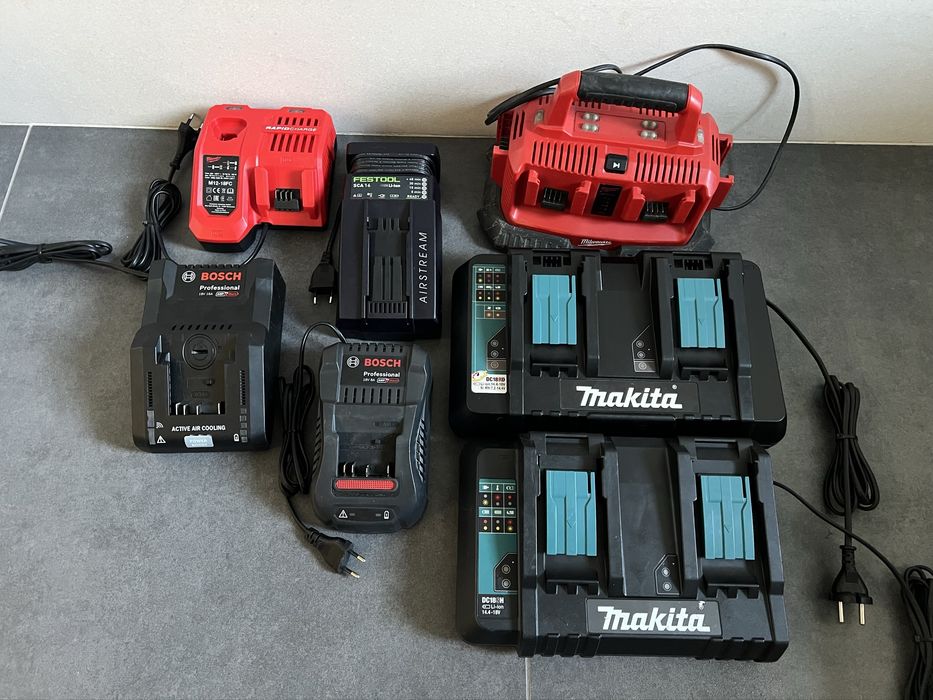 Зарядки, зарядні пристрої Bosch Мілвауке Макіта