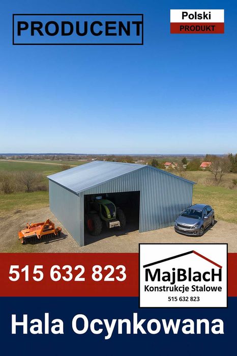 Garaż Blaszany Ocynkowany | MAGAZYN| Schowek| Blaszak| RAL– Maj-Blach