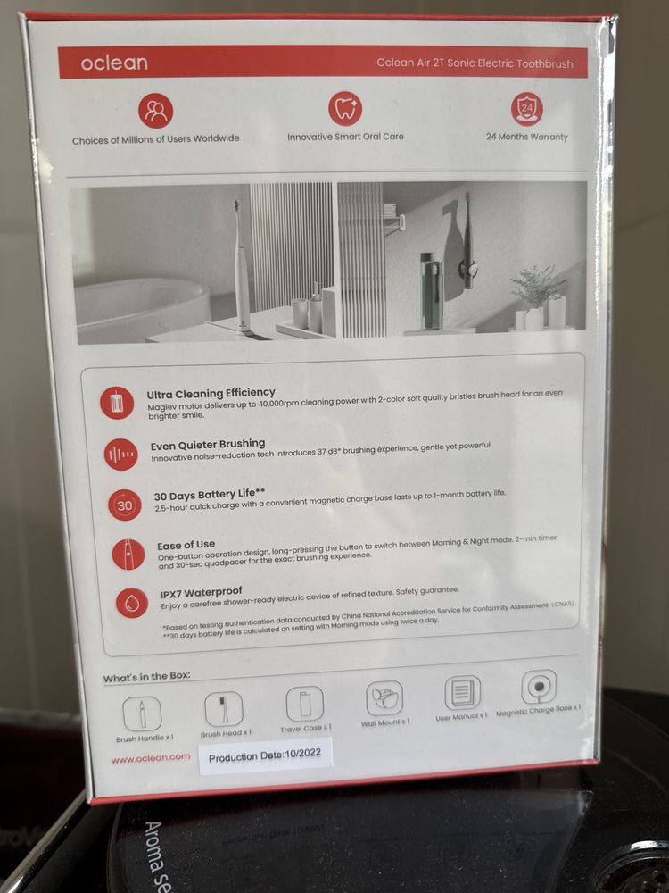 Szczoteczka soniczna Oclean Air 2T z etui zestaw