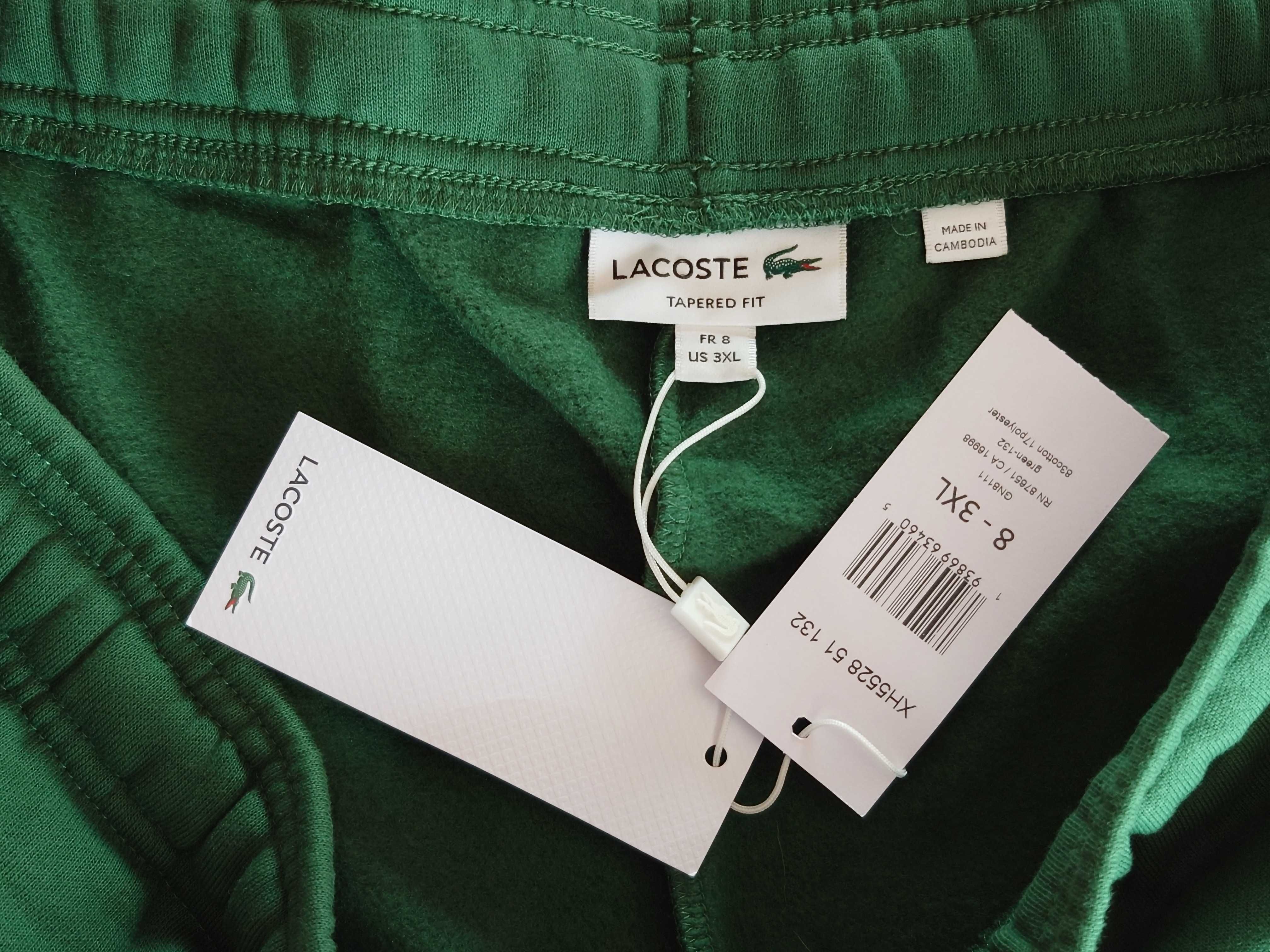 Nowe spodnie dresowe Lacoste w kolorze zielonym