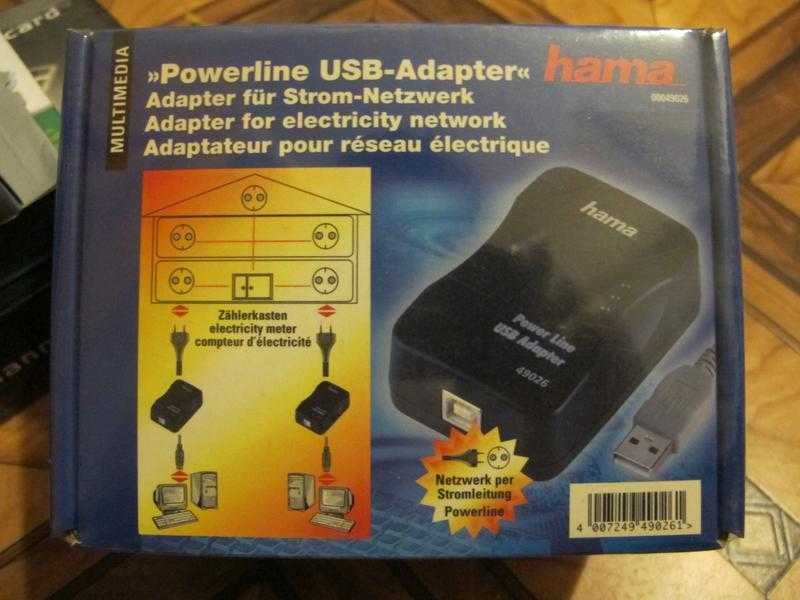 Usb адаптер Powerline hama 490260