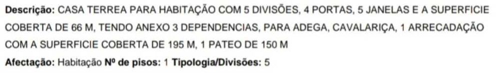 Terreno com casa e 3 anexos para reabilitação