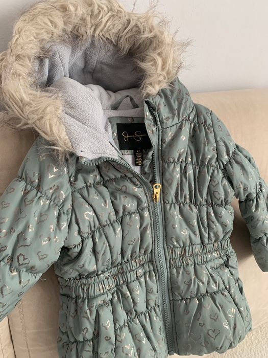 Kurtka ocieplana zimowa dla dziewczynki rozm. 92