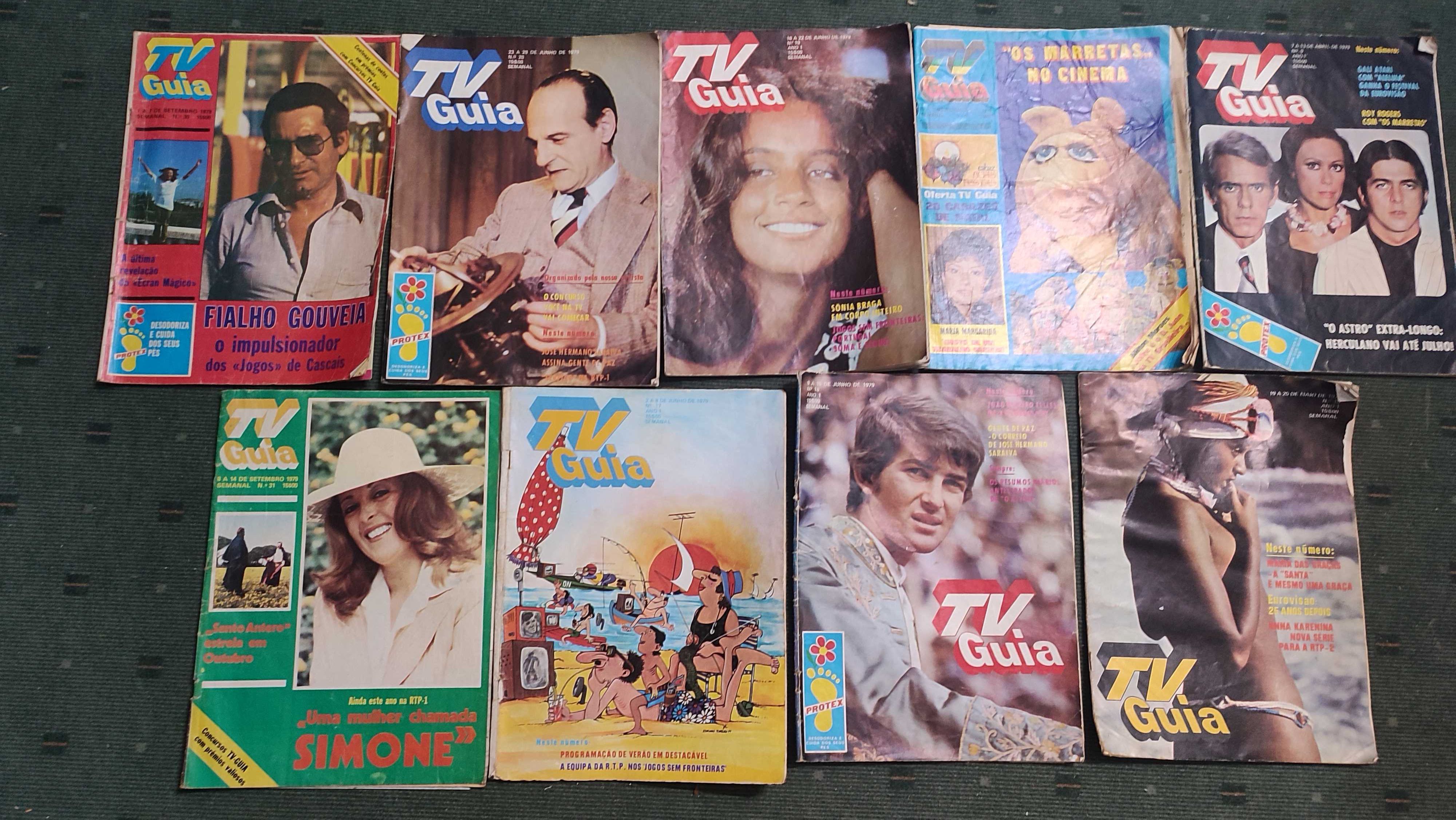 9 Revistas TV Guia de 1979