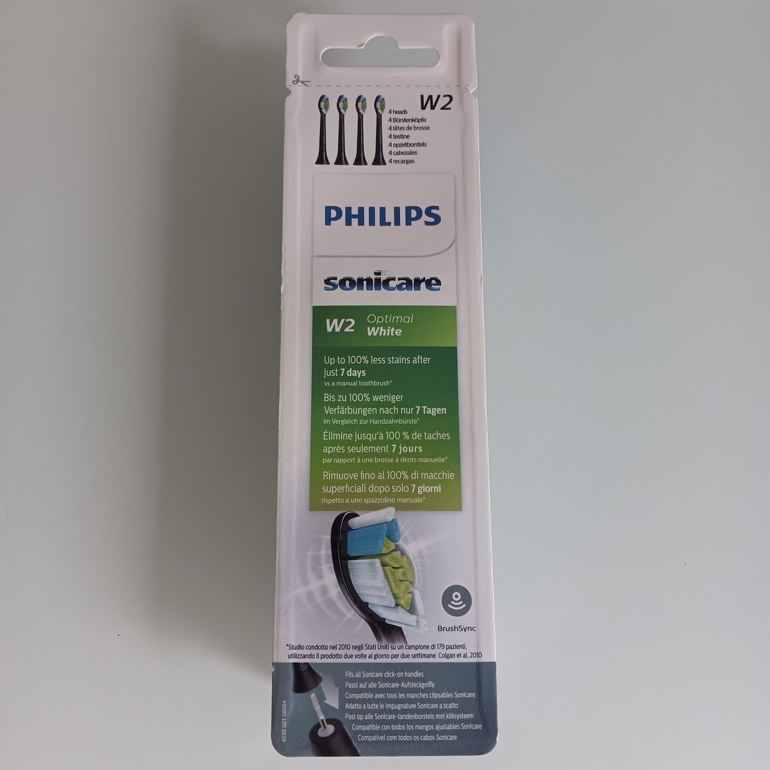 Końcówki Philips Sonicare W2 HX6064/65 czarne 4 szt orginal