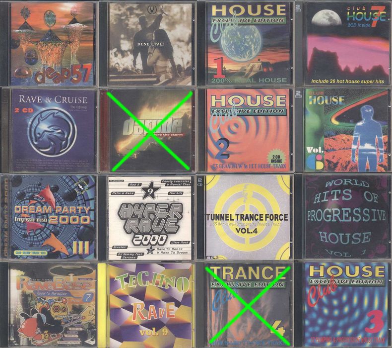 Диски RAVE, TRANCE, HOUSE 1996-1997 гг.