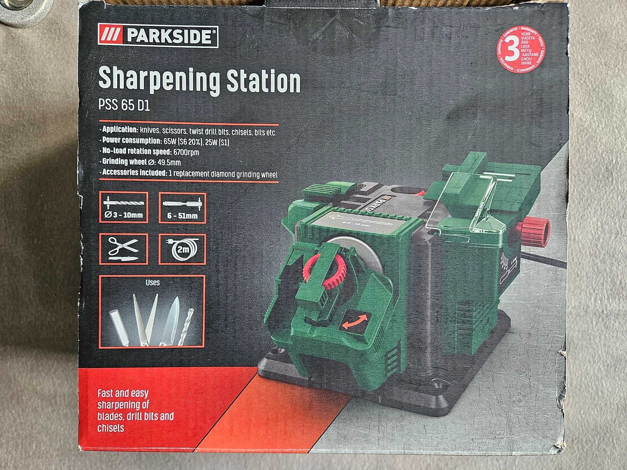 Parkside ostrzałka do noży i wierteł PSS 65 D1 65W