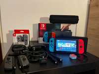 Nintendo Switch V1 CFW + 2x Joycon + RCM Loader + Etui Big Ben + SD256