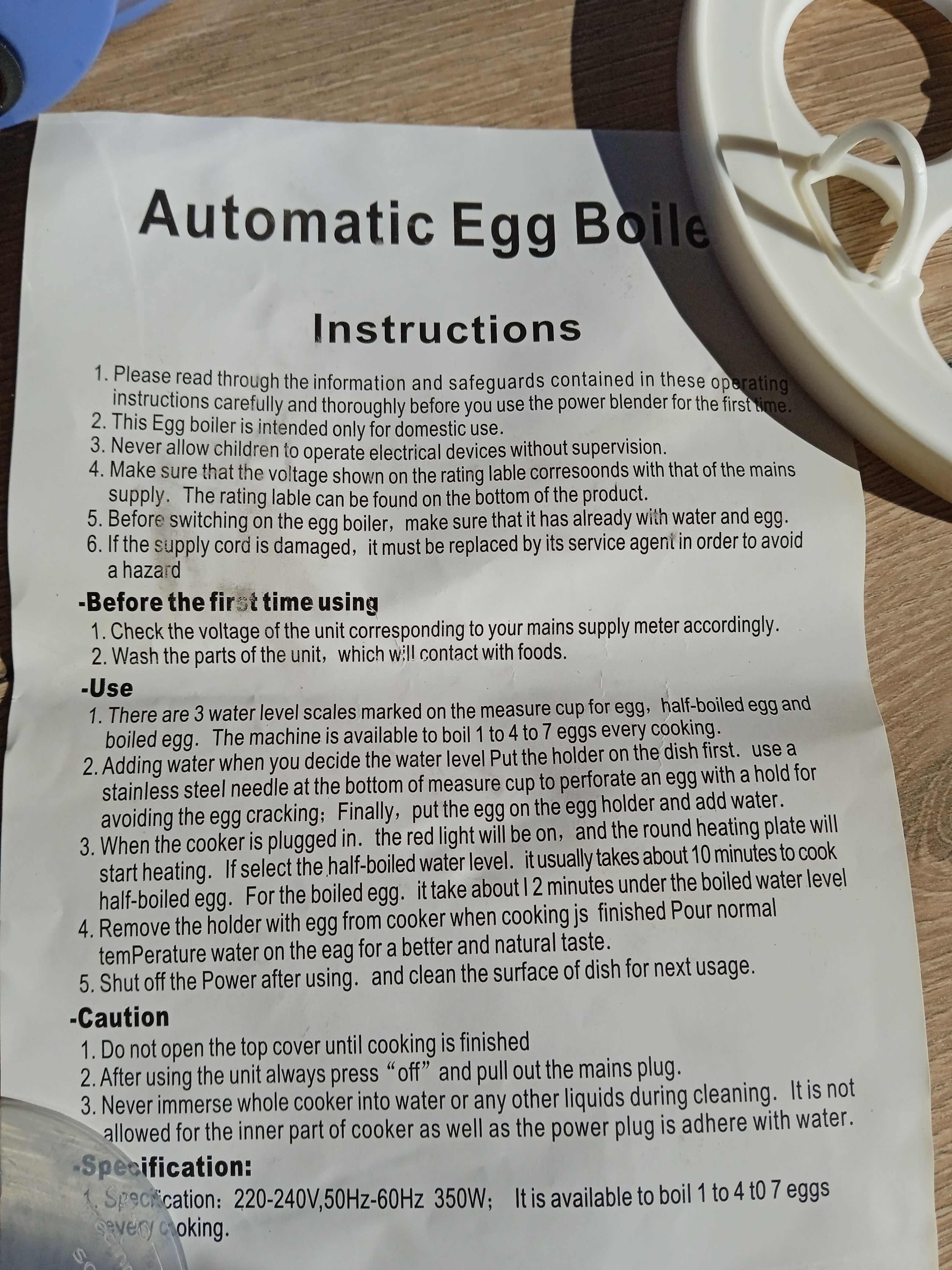 Jajowar urządzenie do gotowania jajek