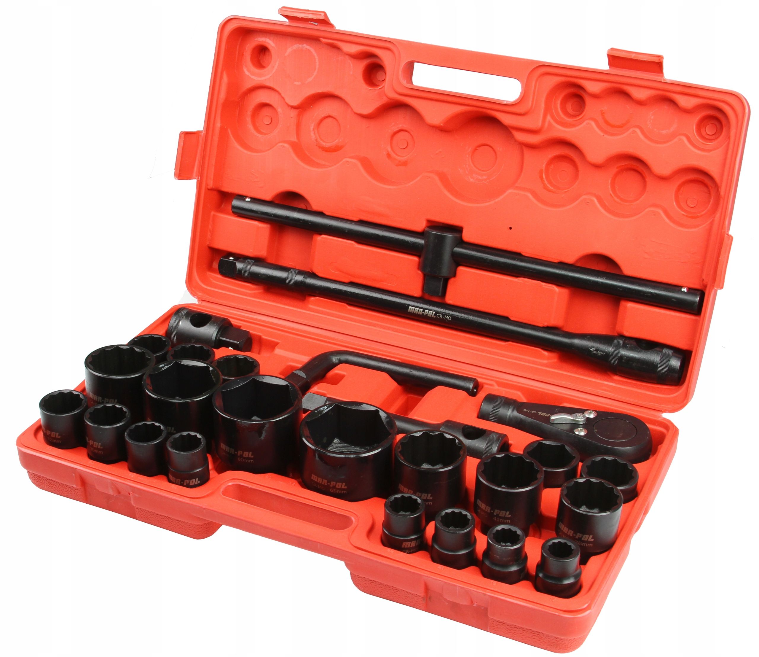 Klucze Nasadowe Nasadki Udarowe Zestaw Tir 3/4''+1" 6-Kątne