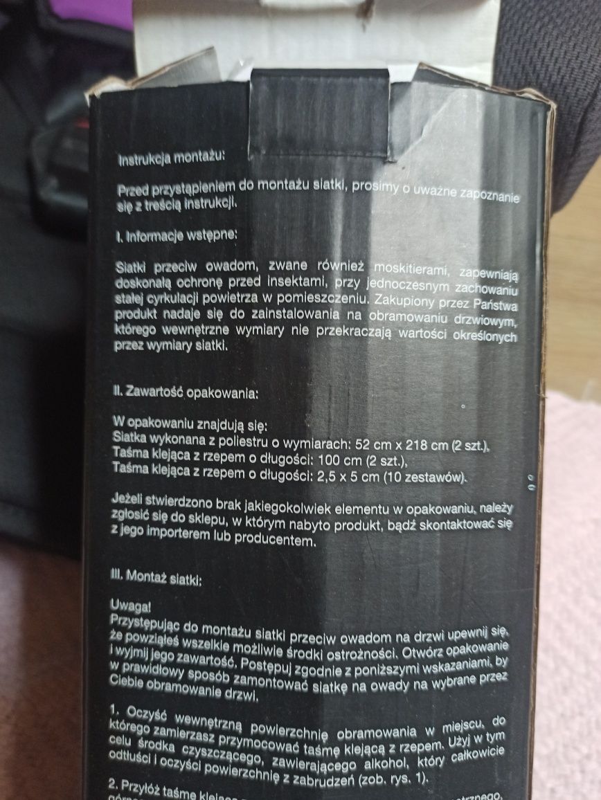 Moskitiery z zapięciem na magnes