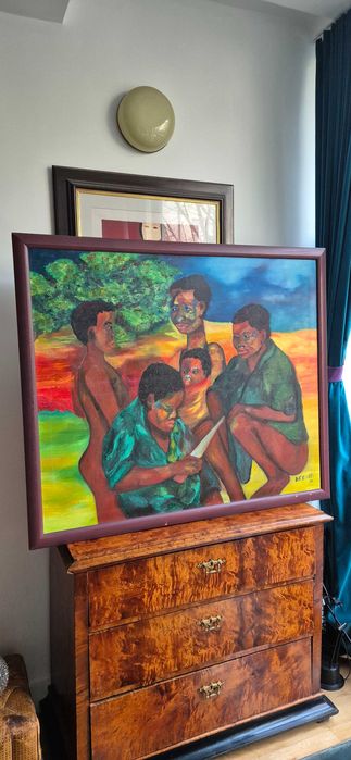 Obraz sygnowany Afryka dekor sztuka plemienna tribe art pop art unikat