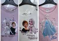 Elza, Elsa, Frozen, Kraina Lodu zestaw 3 koszulki i spódniczka 98 104