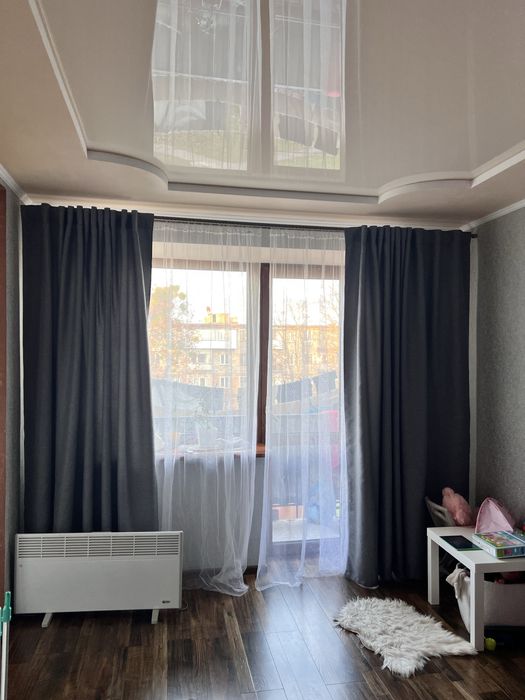 Комплект штори сірі графіт готові по 2.5 м дві