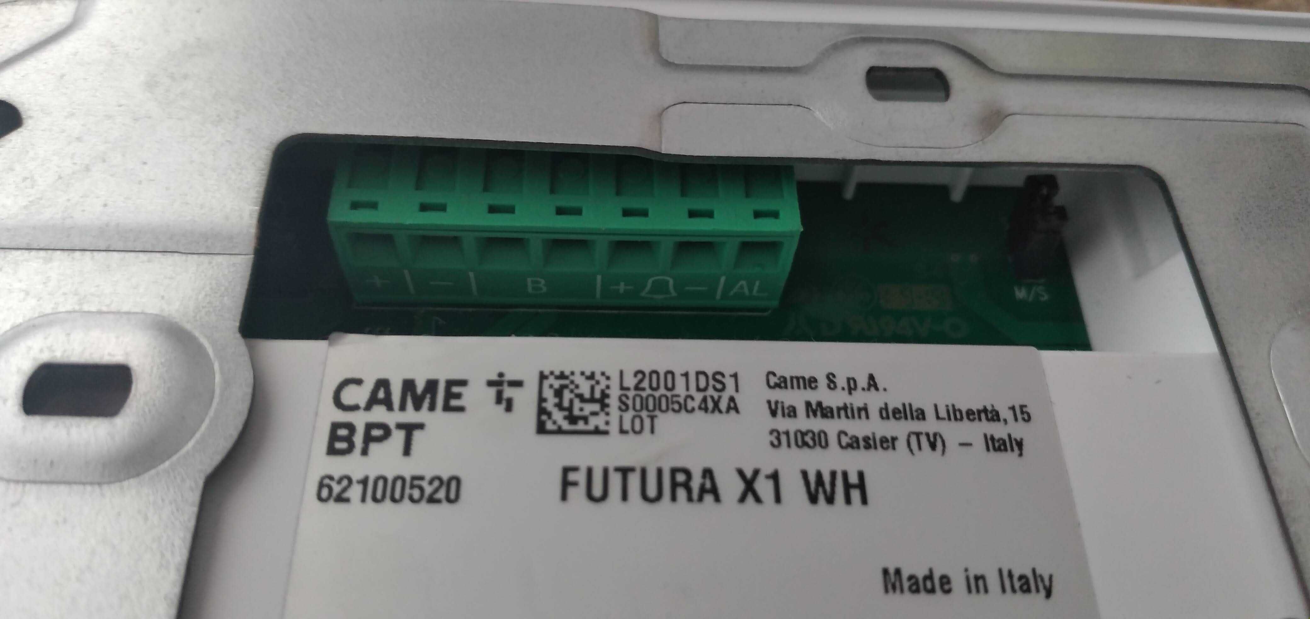 Campainha Tablet - came bpt futura x1 + por 30EUR campainha tripla