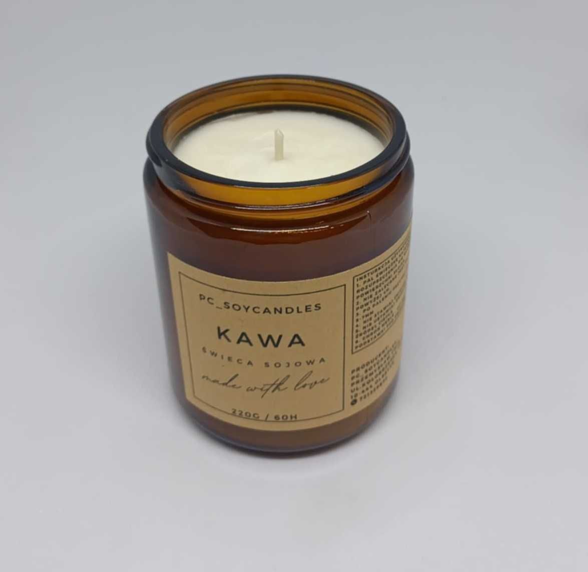 Świeca Sojowa Zapachowa Kawa 250ml 60h