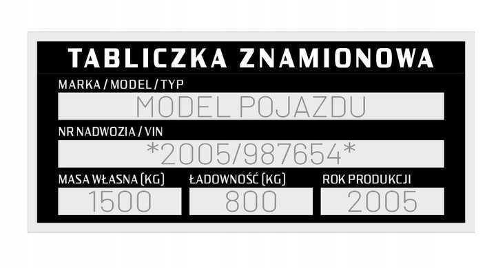 Tabliczka  znamionowa uniwersalna SAM