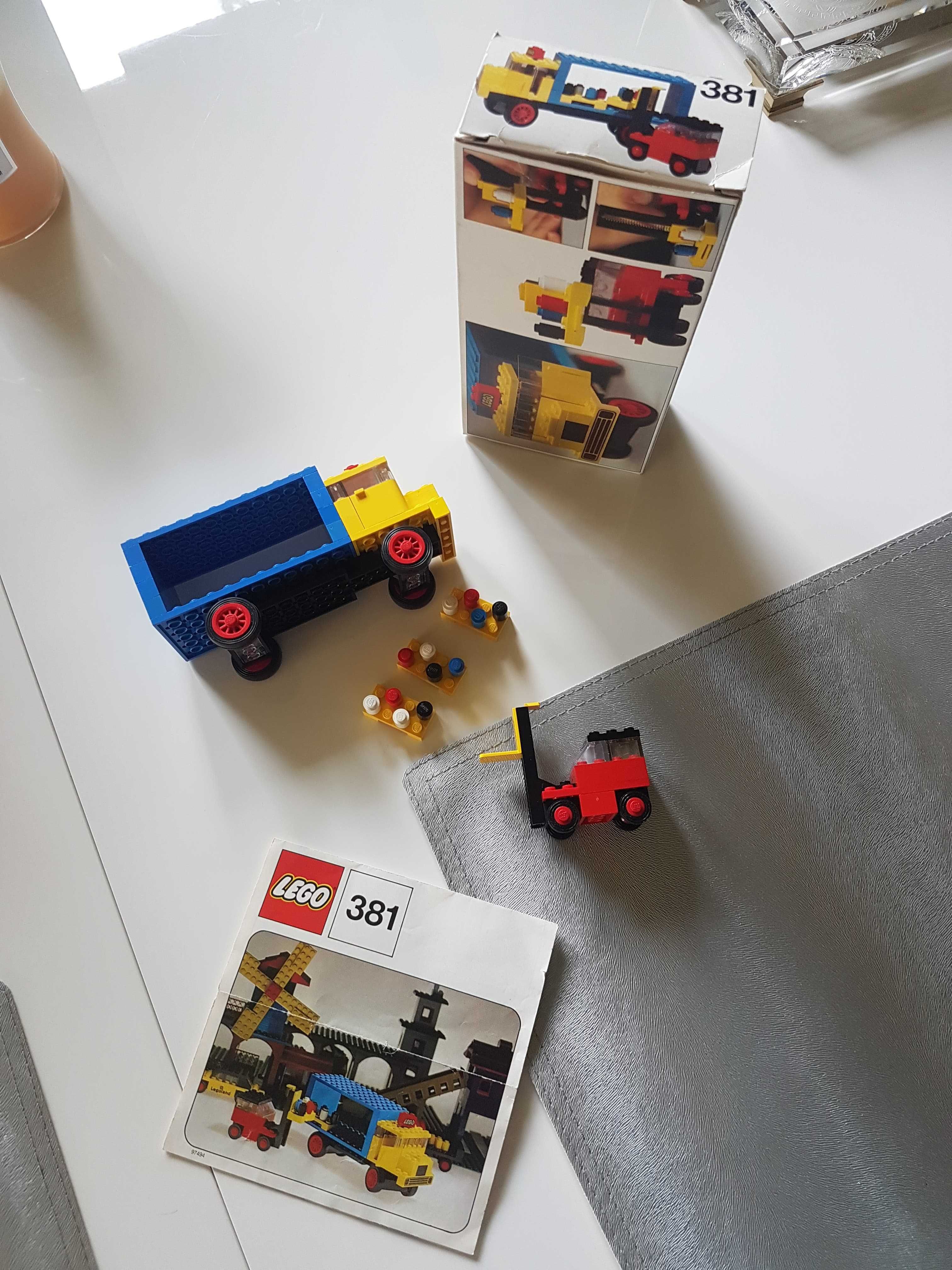 lego 381-1 legoland Ciężarówka i wózek widłowy unikat 1973 rok