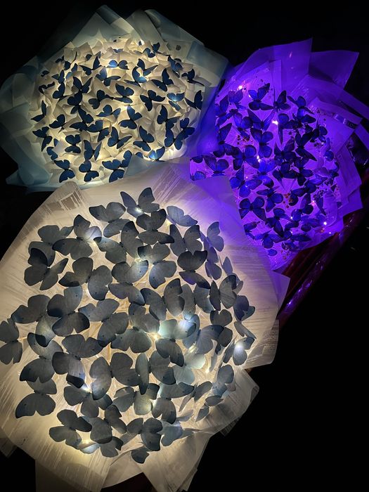 Букети з метеликів з підсвіткою на замовлення букет из бабочек