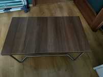 Stolik Balma orzech 40x70, metalowe nogi - UNIKAT