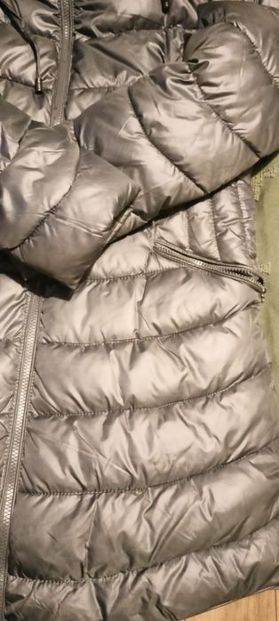Kurtka zimowa damska Unisono XL szara srebrna kaptur