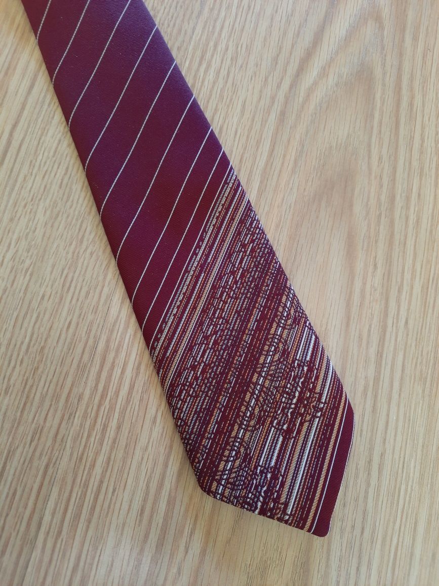 Krawat męski bordowy