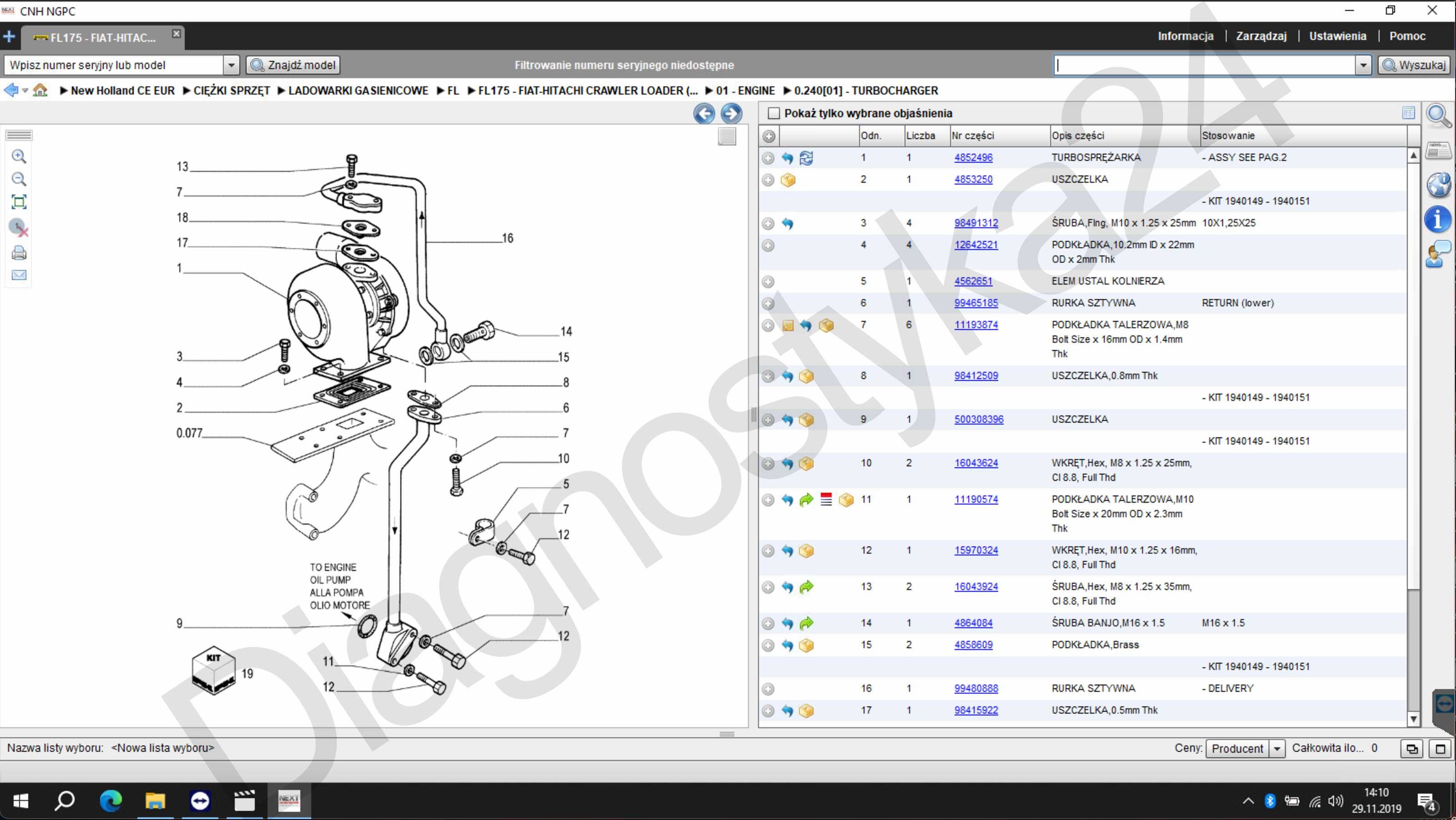 NEW HOLLAND Katalog Części Maszyny Budowlane Zdalna Instalacja