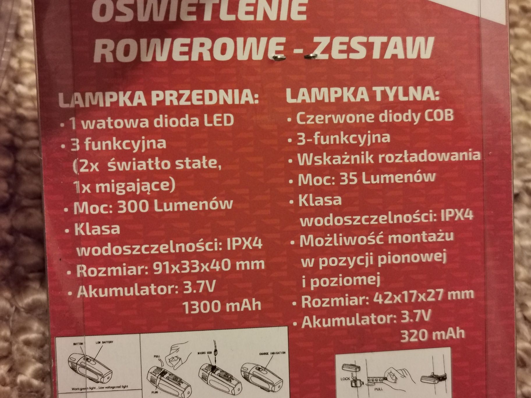 MOCNE lampki oświetlenie  USB ZESTAW P+T 300lm