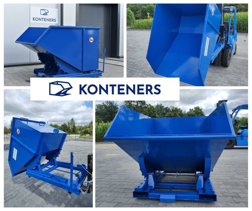 Kontener na złom / odpady produkcyjne/ samowyładowczy 1m3/ Koleba
