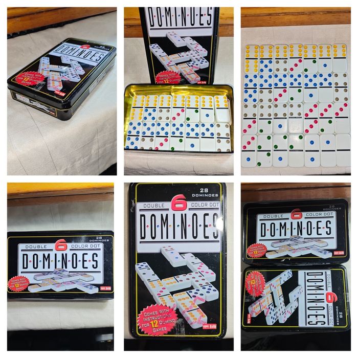 Jogo Dominó Vintage em Estojo metálico Decorativo e Colecionável