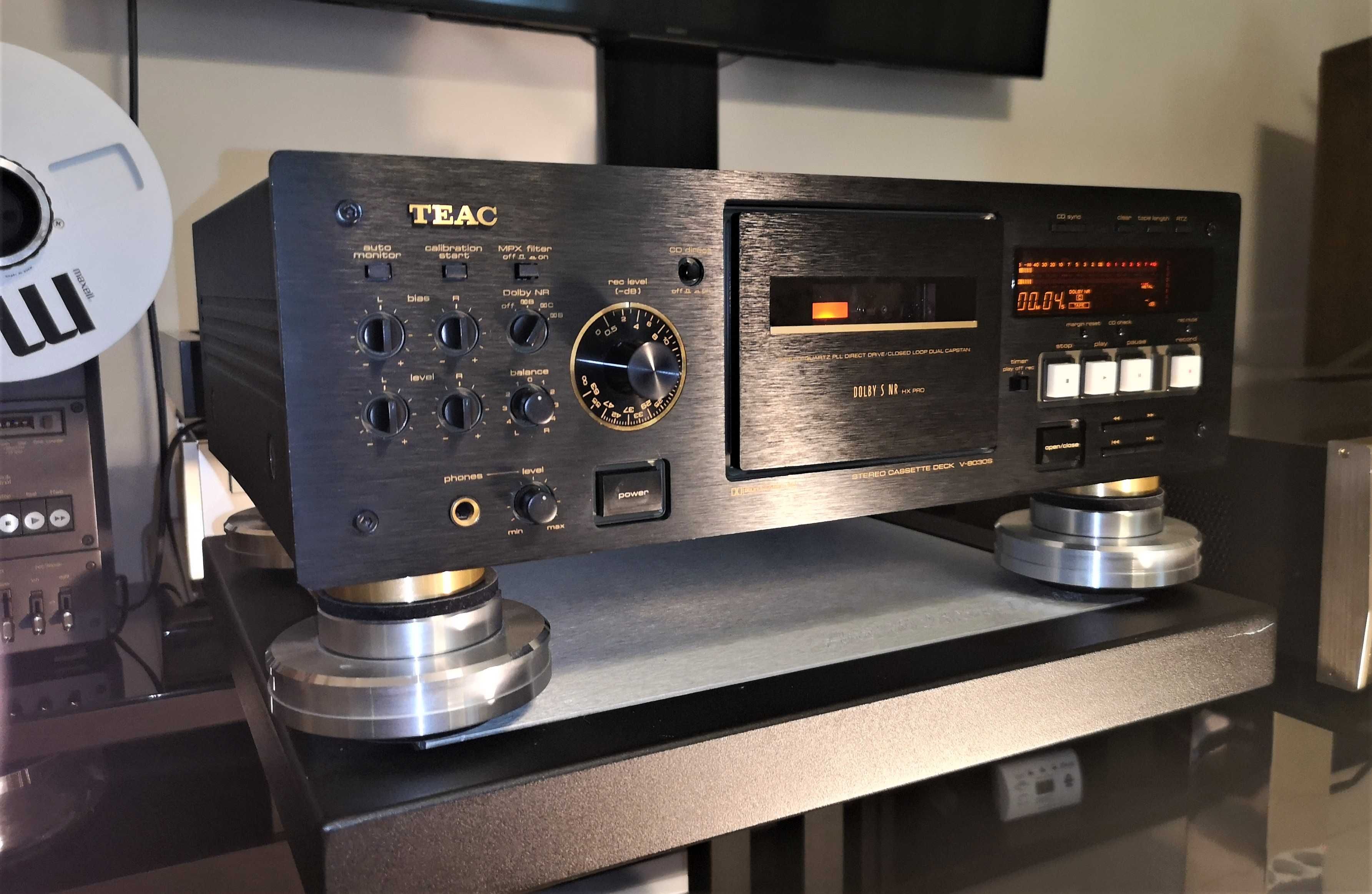 Teac V 8030 S magnetofon kasetowy komplet ideał czarny kolor