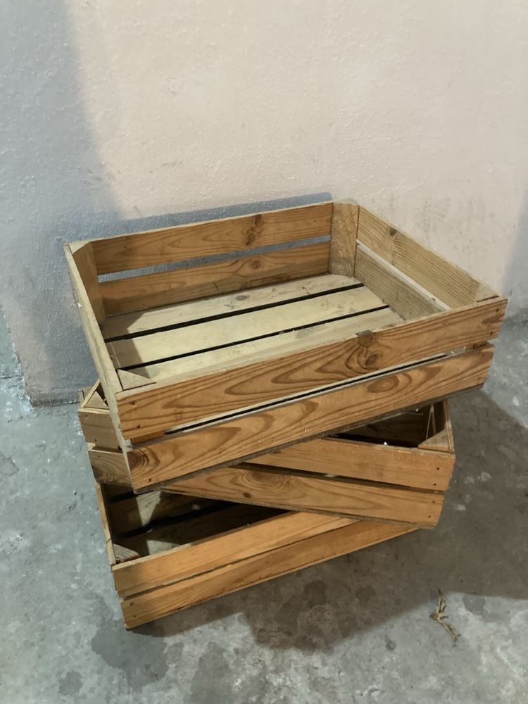 3 drewniane skrzynk 50x38x15