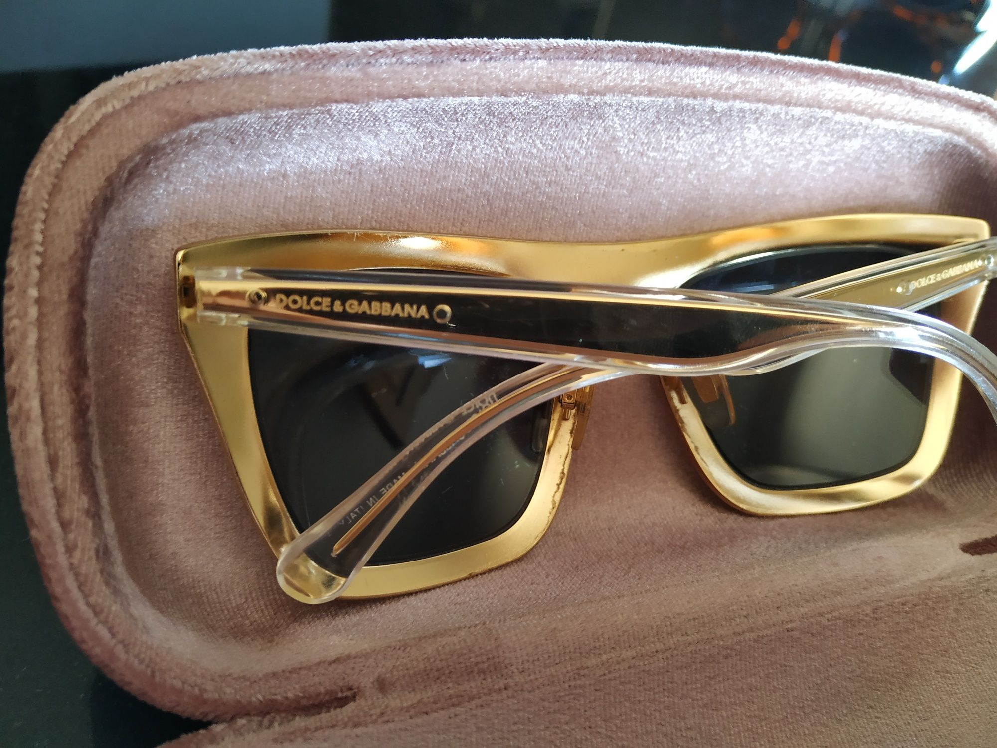 Óculos de Sol Dolce & Gabbana Gold
