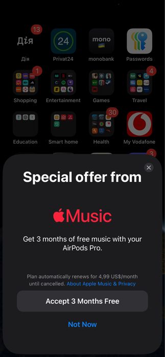 Airpods pro 1 покоління