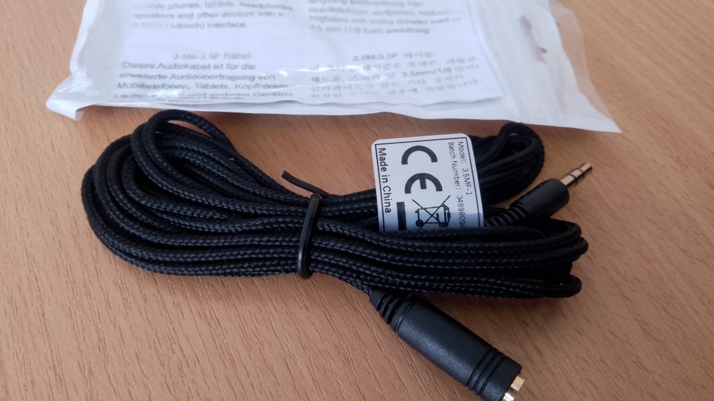 Przedłużacz do słuchawek Jack 3.5 mm stereo 3 metry