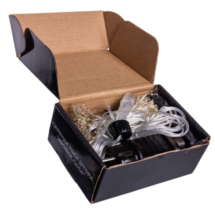 Гірлянда-штора Роса Хвойна лапа 600 LED 3*3 метри, жовтий