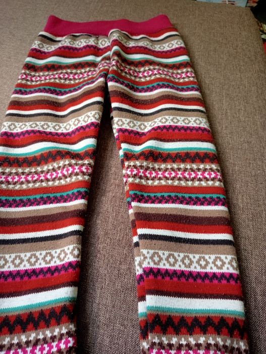 Spodnie zimowe zestaw dziewcz z futerkiem 4 szt 104 i 1 szt 98