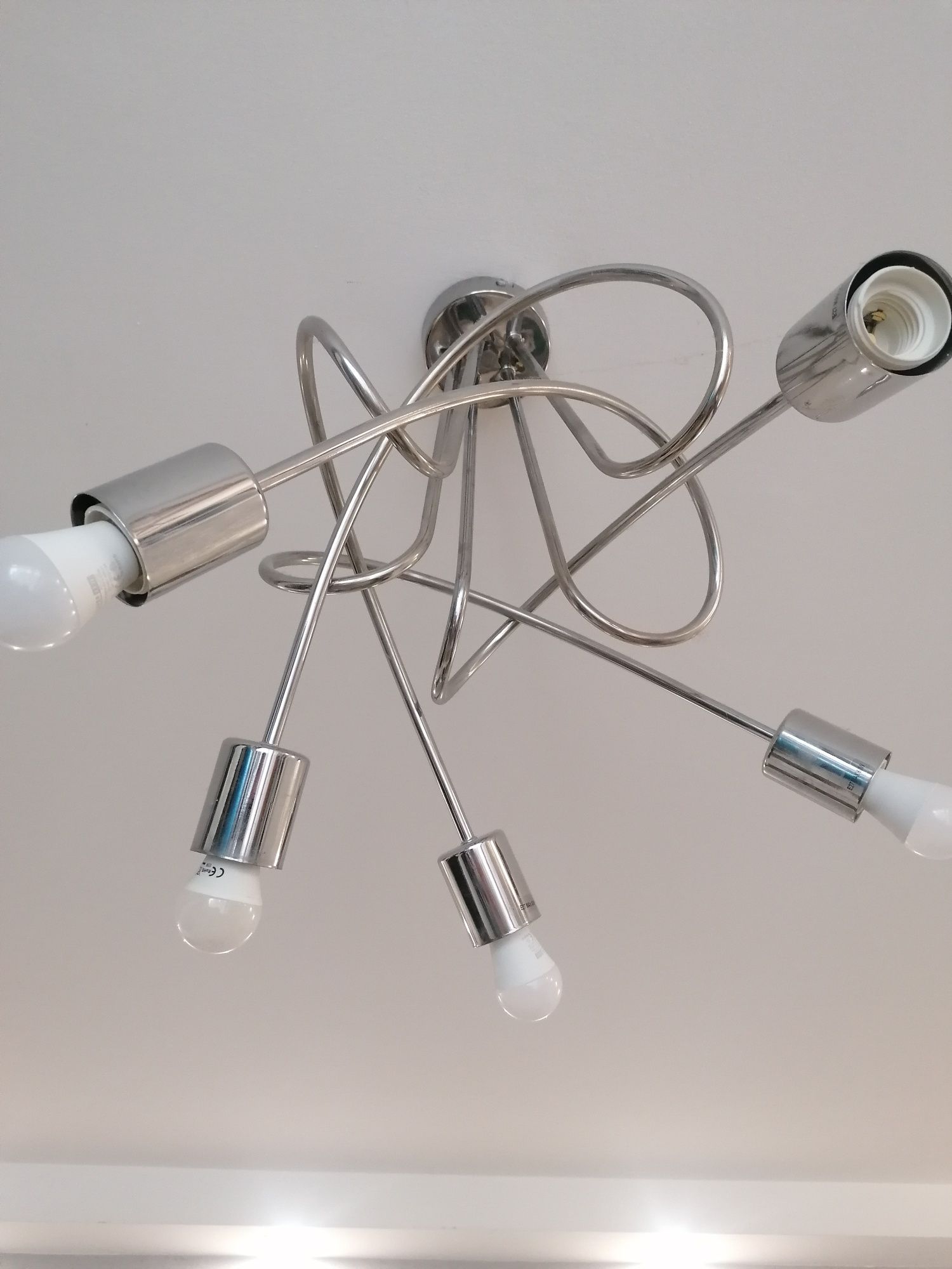 Lampa wisząca Tango 5 Chrom. Żyrandol E27