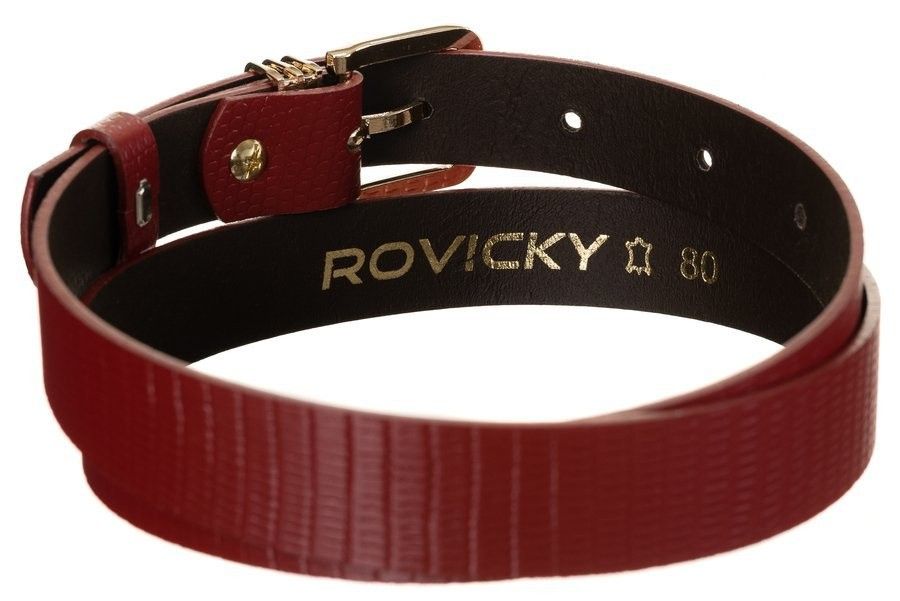 oryginalny, skórzany pasek damski, wzór skóry węża - rovicky