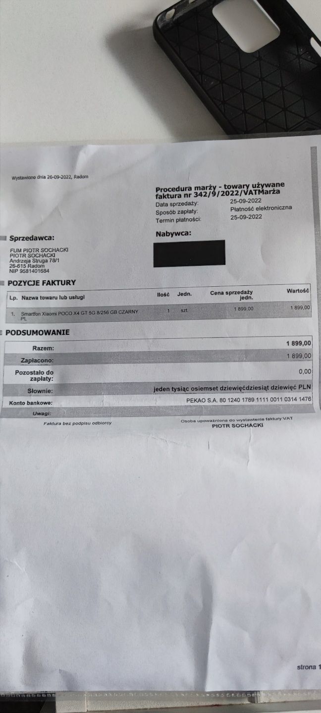 Xiaomi Poco x4 GT 8/256 GB