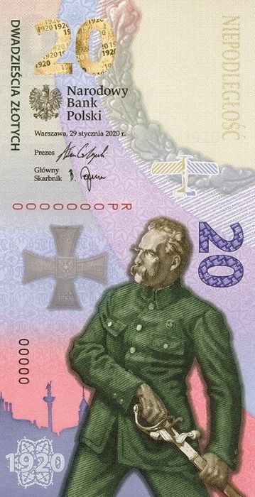 Banknot 20 zł Bitwa Warszawska 1920 roku Piłsudski