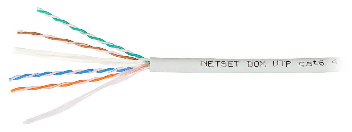 Przewód NETSET U/UTP kat. 6 klasa palności B2ca-s1a-d1-a1 [52 m]